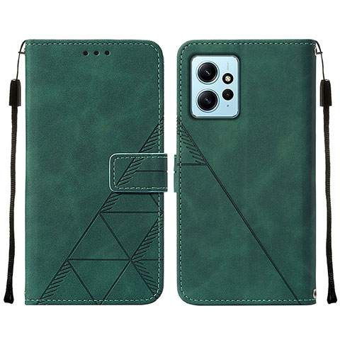 Custodia Portafoglio In Pelle Cover con Supporto YB2 per Xiaomi Redmi Note 12 4G Verde