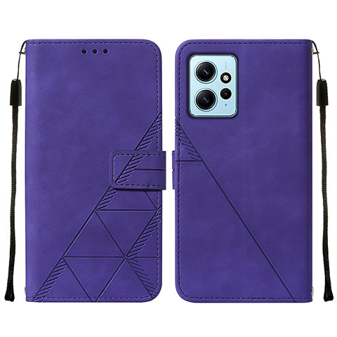 Custodia Portafoglio In Pelle Cover con Supporto YB2 per Xiaomi Redmi Note 12 4G Viola