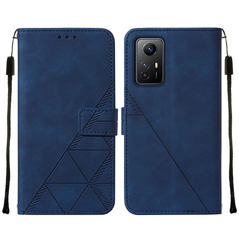 Custodia Portafoglio In Pelle Cover con Supporto YB2 per Xiaomi Redmi Note 12S Blu