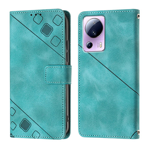 Custodia Portafoglio In Pelle Cover con Supporto YB3 per Xiaomi Civi 2 5G Verde