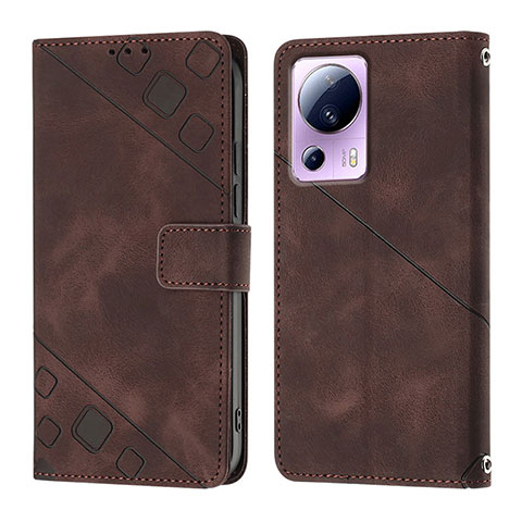 Custodia Portafoglio In Pelle Cover con Supporto YB3 per Xiaomi Mi 12 Lite NE 5G Marrone