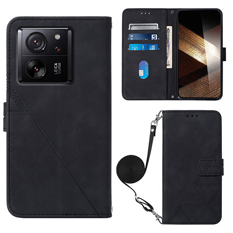 Custodia Portafoglio In Pelle Cover con Supporto YB3 per Xiaomi Mi 13T 5G Nero