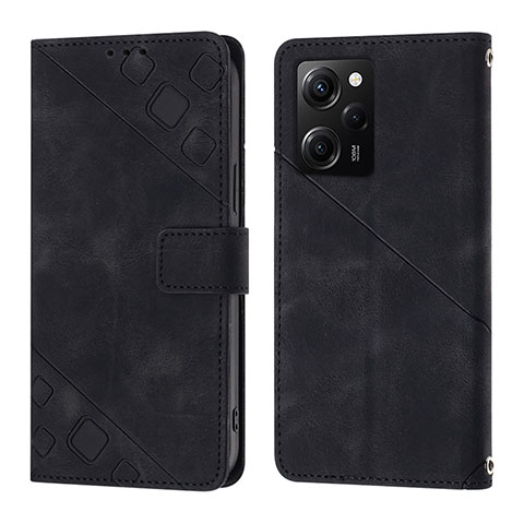 Custodia Portafoglio In Pelle Cover con Supporto YB3 per Xiaomi Poco X5 Pro 5G Nero