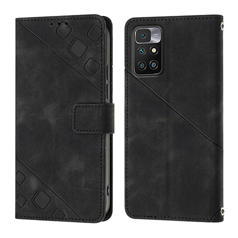 Custodia Portafoglio In Pelle Cover con Supporto YB3 per Xiaomi Redmi 10 Prime Nero