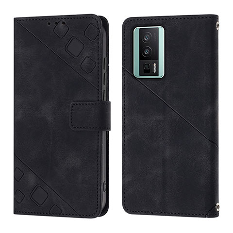 Custodia Portafoglio In Pelle Cover con Supporto YB3 per Xiaomi Redmi K60 5G Nero