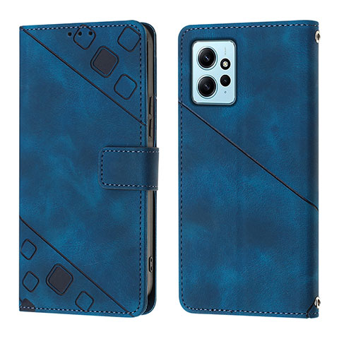 Custodia Portafoglio In Pelle Cover con Supporto YB3 per Xiaomi Redmi Note 12 4G Blu