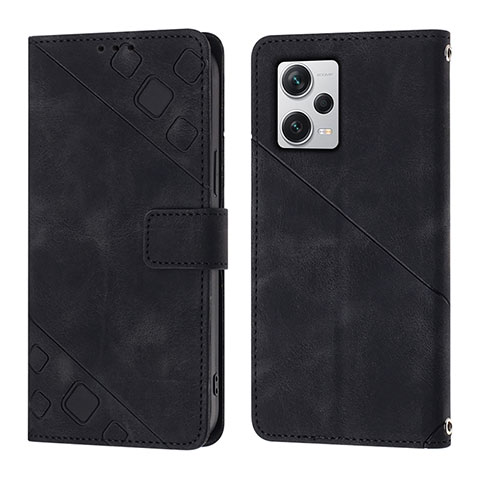 Custodia Portafoglio In Pelle Cover con Supporto YB3 per Xiaomi Redmi Note 12 Explorer Nero