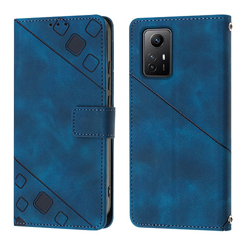 Custodia Portafoglio In Pelle Cover con Supporto YB3 per Xiaomi Redmi Note 12S Blu