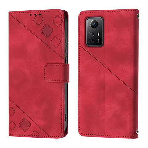 Custodia Portafoglio In Pelle Cover con Supporto YB3 per Xiaomi Redmi Note 12S Rosso