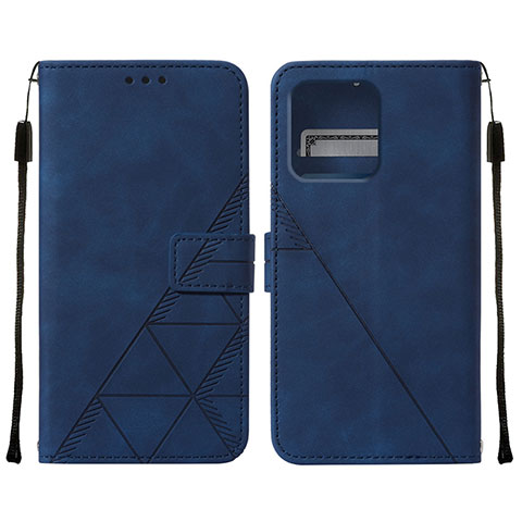 Custodia Portafoglio In Pelle Cover con Supporto YB4 per Motorola Moto Edge 40 Pro 5G Blu