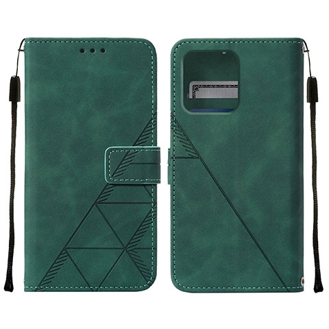 Custodia Portafoglio In Pelle Cover con Supporto YB4 per Motorola Moto Edge Plus (2023) 5G Verde