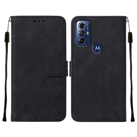 Custodia Portafoglio In Pelle Cover con Supporto YB4 per Motorola Moto G Play (2023) Nero