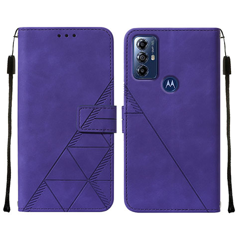 Custodia Portafoglio In Pelle Cover con Supporto YB4 per Motorola Moto G Play Gen 2 Viola