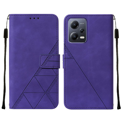 Custodia Portafoglio In Pelle Cover con Supporto YB4 per Xiaomi Poco X5 5G Viola