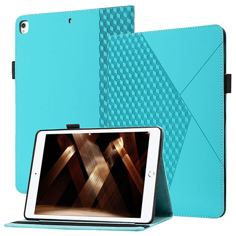 Custodia Portafoglio In Pelle Cover con Supporto YX1 per Apple iPad 10.2 (2019) Azzurro