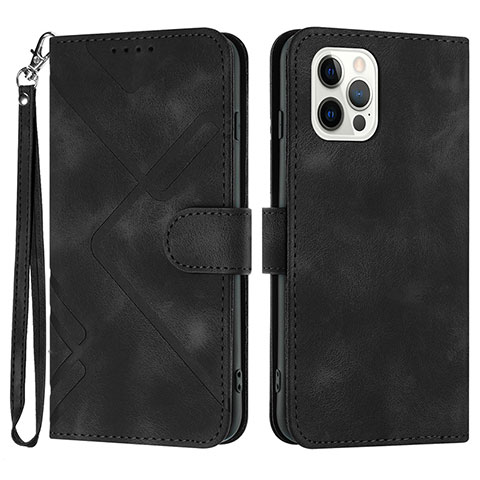 Custodia Portafoglio In Pelle Cover con Supporto YX1 per Apple iPhone 14 Pro Nero