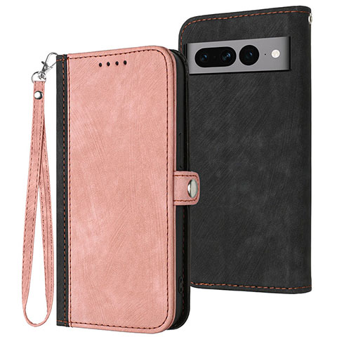 Custodia Portafoglio In Pelle Cover con Supporto YX1 per Google Pixel 7 Pro 5G Oro Rosa