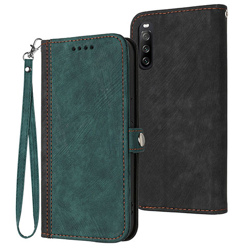 Custodia Portafoglio In Pelle Cover con Supporto YX1 per Sony Xperia 10 IV Verde