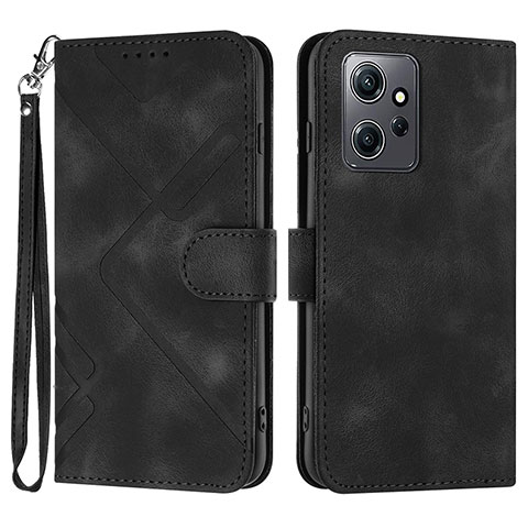 Custodia Portafoglio In Pelle Cover con Supporto YX1 per Xiaomi Redmi Note 12 4G Nero