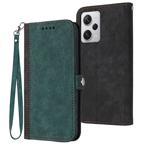 Custodia Portafoglio In Pelle Cover con Supporto YX1 per Xiaomi Redmi Note 12 Pro 5G Verde