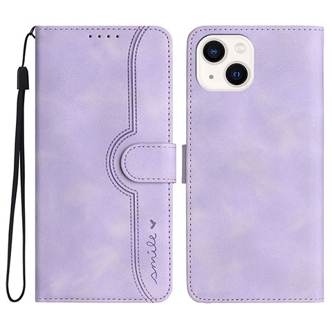 Custodia Portafoglio In Pelle Cover con Supporto YX2 per Apple iPhone 14 Plus Lavanda