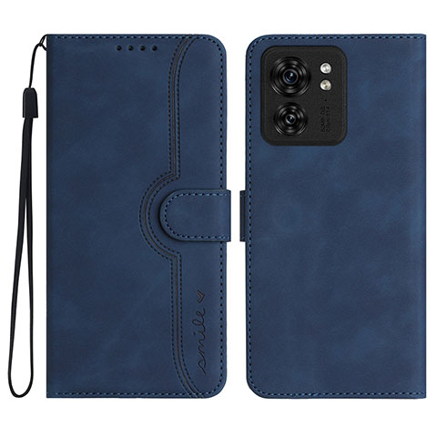 Custodia Portafoglio In Pelle Cover con Supporto YX2 per Motorola Moto Edge (2023) 5G Blu