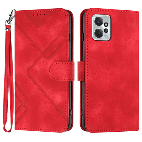 Custodia Portafoglio In Pelle Cover con Supporto YX2 per Motorola Moto G Power 5G (2023) Rosso