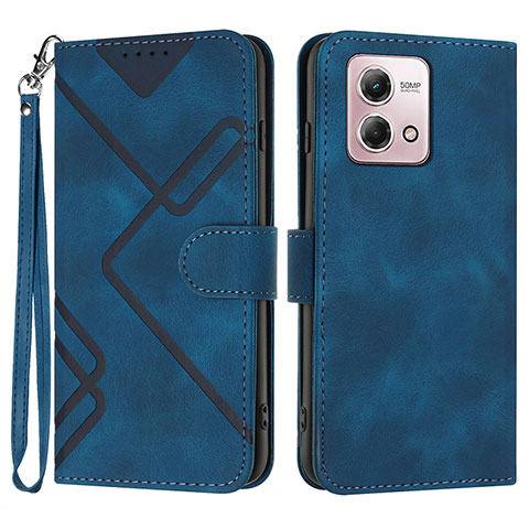 Custodia Portafoglio In Pelle Cover con Supporto YX2 per Motorola Moto G Stylus (2023) 5G Blu