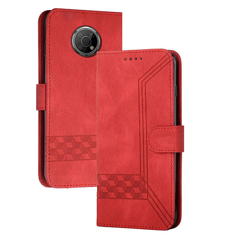 Custodia Portafoglio In Pelle Cover con Supporto YX2 per Nokia G30 Rosso