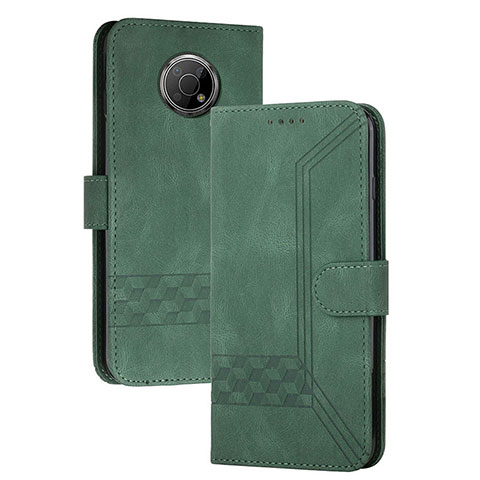 Custodia Portafoglio In Pelle Cover con Supporto YX2 per Nokia G30 Verde