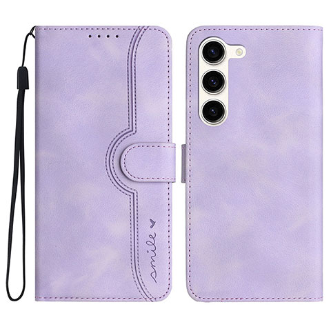 Custodia Portafoglio In Pelle Cover con Supporto YX2 per Samsung Galaxy S22 5G Viola