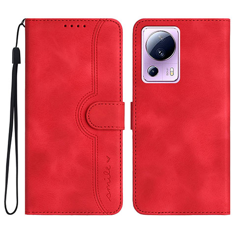 Custodia Portafoglio In Pelle Cover con Supporto YX2 per Xiaomi Civi 2 5G Rosso