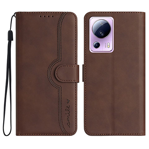 Custodia Portafoglio In Pelle Cover con Supporto YX2 per Xiaomi Mi 12 Lite NE 5G Marrone