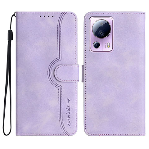 Custodia Portafoglio In Pelle Cover con Supporto YX2 per Xiaomi Mi 13 Lite 5G Viola