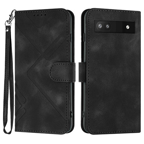 Custodia Portafoglio In Pelle Cover con Supporto YX3 per Google Pixel 6a 5G Nero