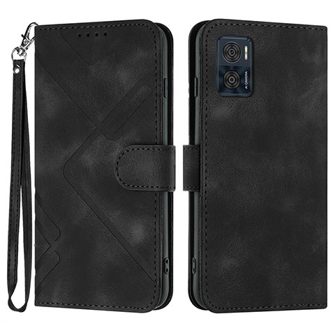 Custodia Portafoglio In Pelle Cover con Supporto YX3 per Motorola Moto E22i Nero