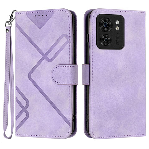 Custodia Portafoglio In Pelle Cover con Supporto YX3 per Motorola Moto Edge (2023) 5G Viola