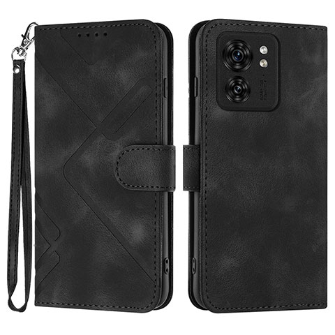 Custodia Portafoglio In Pelle Cover con Supporto YX3 per Motorola Moto Edge 40 5G Nero