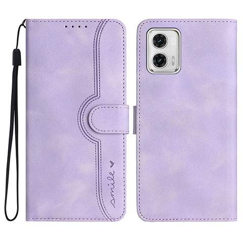 Custodia Portafoglio In Pelle Cover con Supporto YX3 per Motorola Moto G 5G (2023) Viola