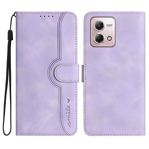 Custodia Portafoglio In Pelle Cover con Supporto YX3 per Motorola Moto G Stylus (2023) 5G Viola