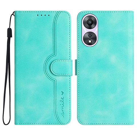 Custodia Portafoglio In Pelle Cover con Supporto YX3 per Oppo A18 Verde