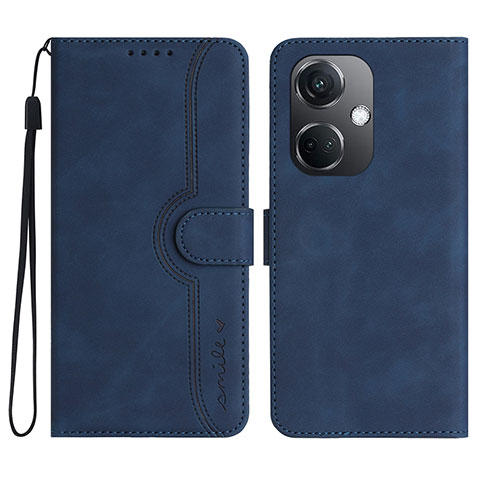 Custodia Portafoglio In Pelle Cover con Supporto YX3 per Oppo K11 5G Blu