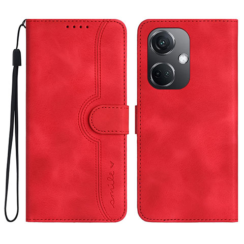 Custodia Portafoglio In Pelle Cover con Supporto YX3 per Oppo K11 5G Rosso