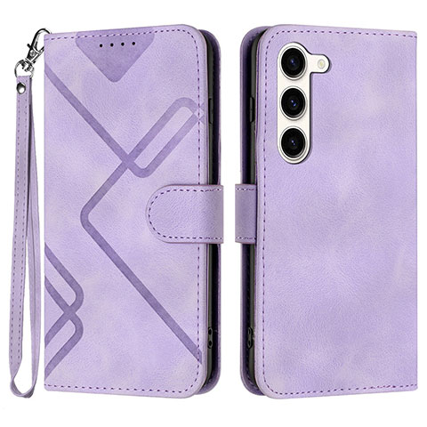 Custodia Portafoglio In Pelle Cover con Supporto YX3 per Samsung Galaxy S25 5G Viola