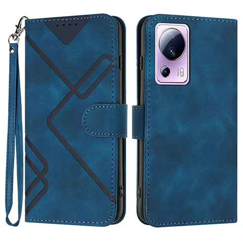 Custodia Portafoglio In Pelle Cover con Supporto YX3 per Xiaomi Civi 2 5G Blu