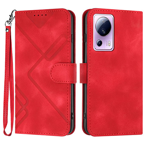 Custodia Portafoglio In Pelle Cover con Supporto YX3 per Xiaomi Mi 13 Lite 5G Rosso