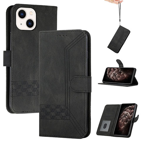 Custodia Portafoglio In Pelle Cover con Supporto YX4 per Apple iPhone 13 Nero