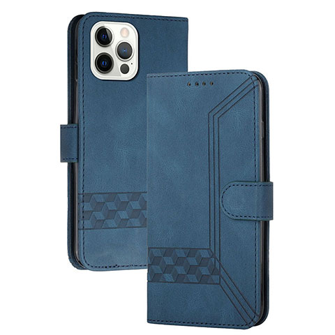 Custodia Portafoglio In Pelle Cover con Supporto YX4 per Apple iPhone 13 Pro Max Blu