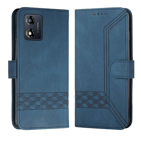 Custodia Portafoglio In Pelle Cover con Supporto YX4 per Motorola Moto E13 Blu