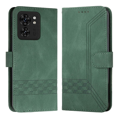 Custodia Portafoglio In Pelle Cover con Supporto YX4 per Motorola Moto Edge (2023) 5G Verde